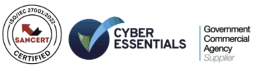 ISO/IEC 27001:2022 certified by SANCERT, Cyber Essentials certified, and Government Commercial Agency Supplier
